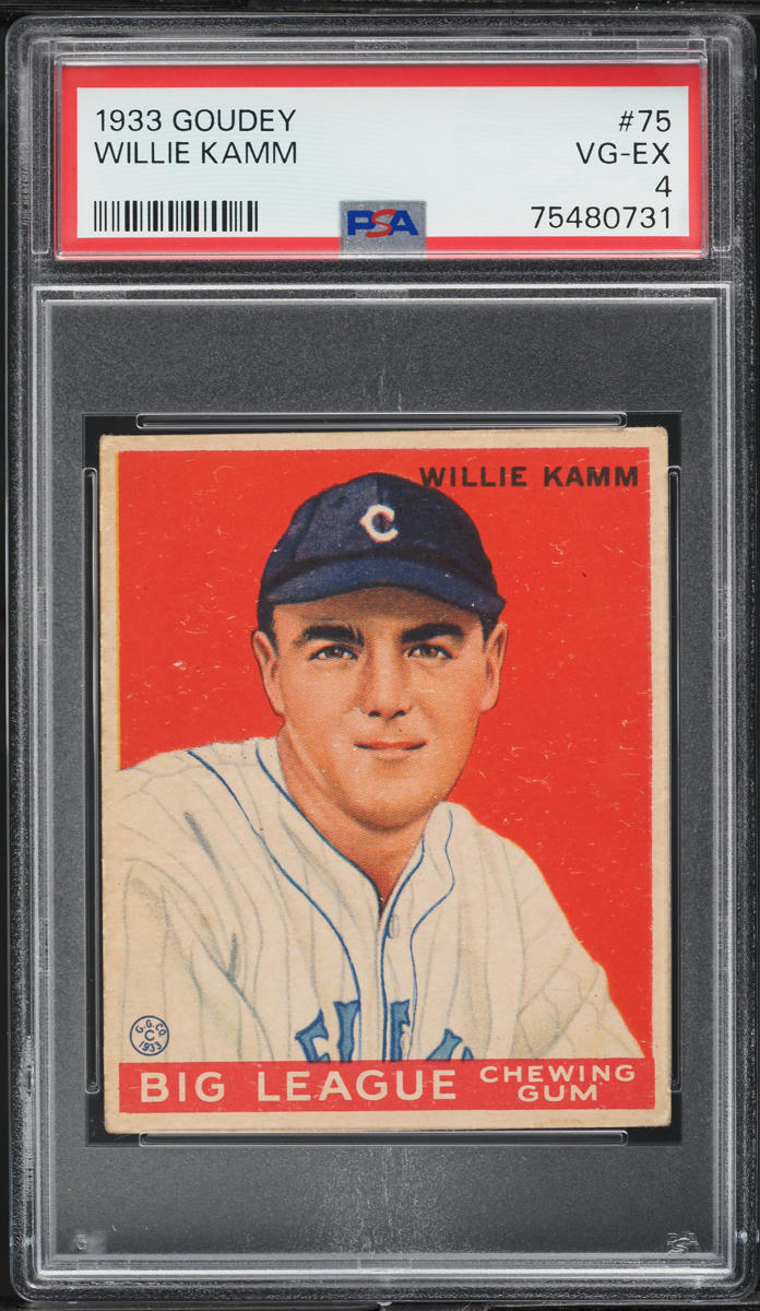1933 Goudey Willie Kamm #75 PSA 4 VGEX