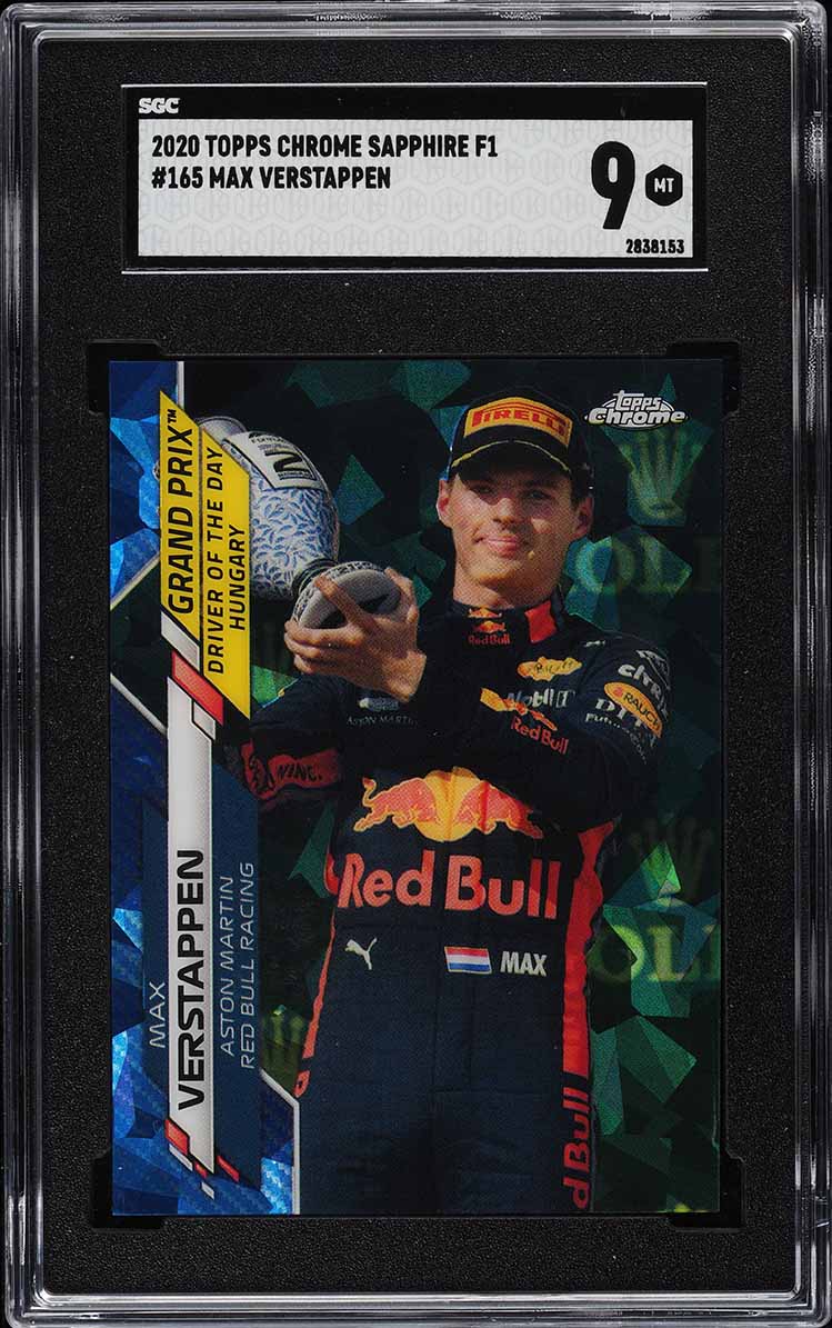2020 Topps Chrome Formula 1 F1 Sapphire Max Verstappen #165 SGC 9 MINT
