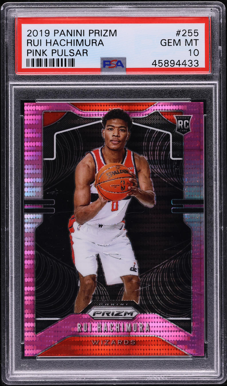2019 Panini Prizm Pink Pulsar Rui Hachimura ROOKIE /42 #255 PSA 10 GEM MINT