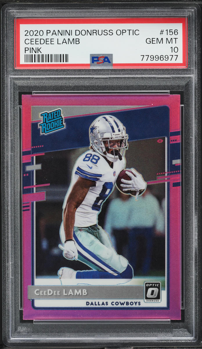 2020 Donruss Optic Pink CeeDee Lamb ROOKIE #156 PSA 10 GEM MINT