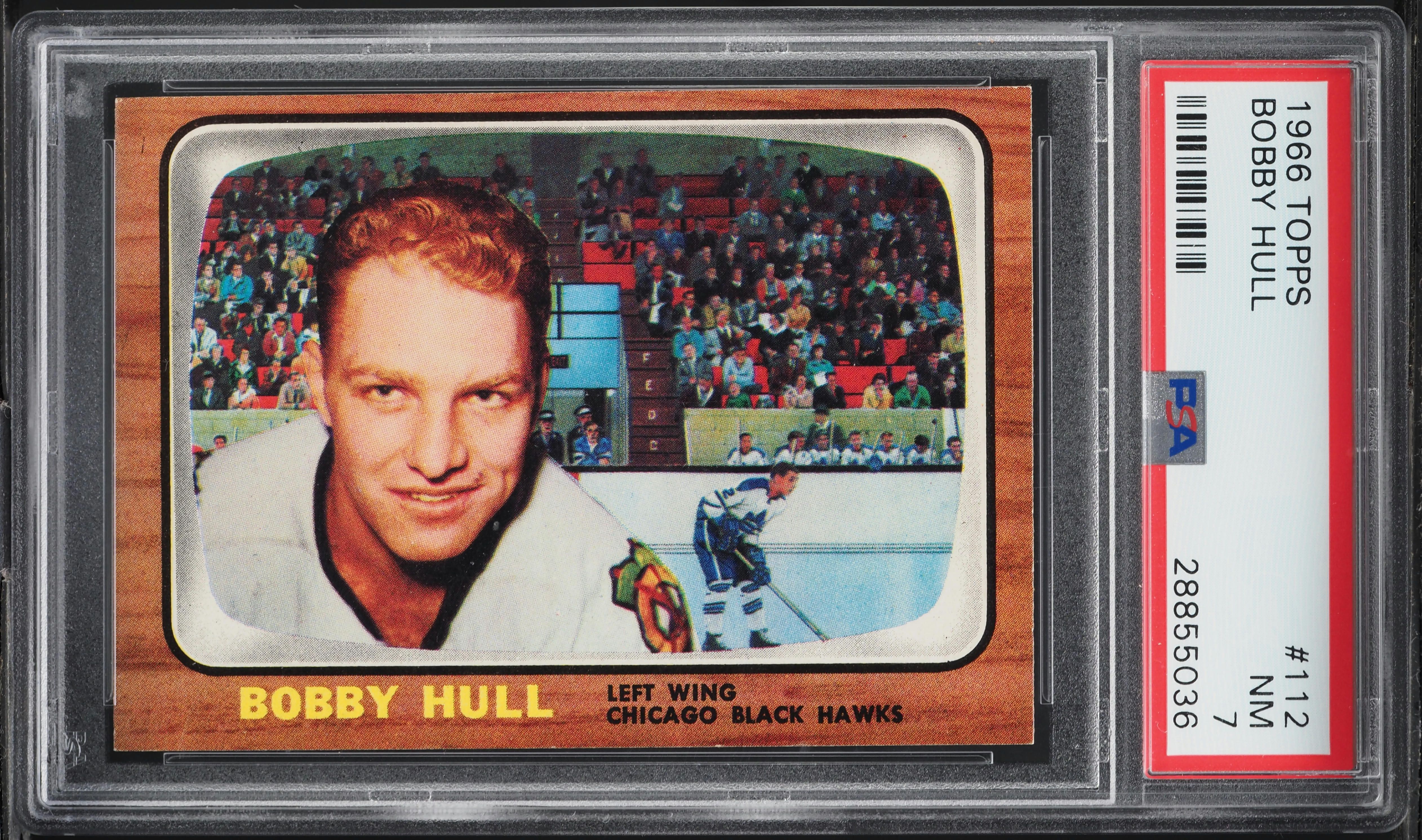 1966 Topps Hockey Bobby Hull #112 PSA 7 NRMT