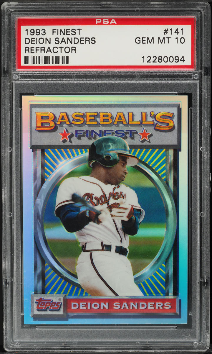 1993 Finest Refractor Deion Sanders #141 PSA 10 GEM MINT