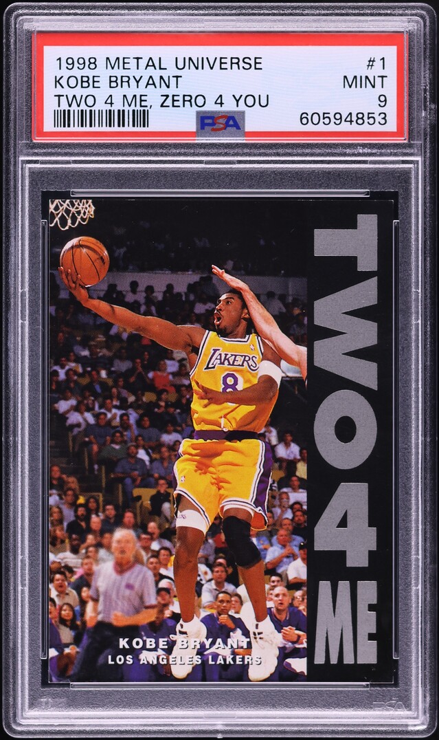1998 Metal Universe Two 4 Me, Zero 4 You Kobe Bryant #1 PSA 9 MINT