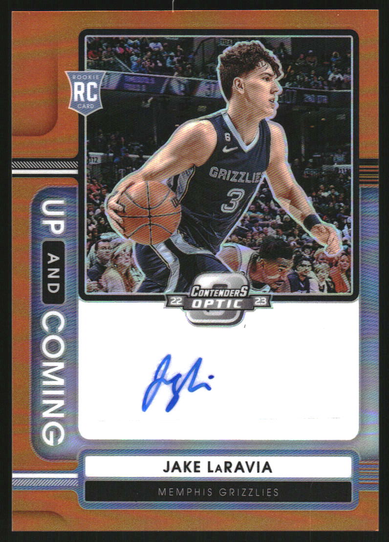 2022-23 Panini Contenders Optic Up and Coming Auto Orange Jake LaRavia RC /25