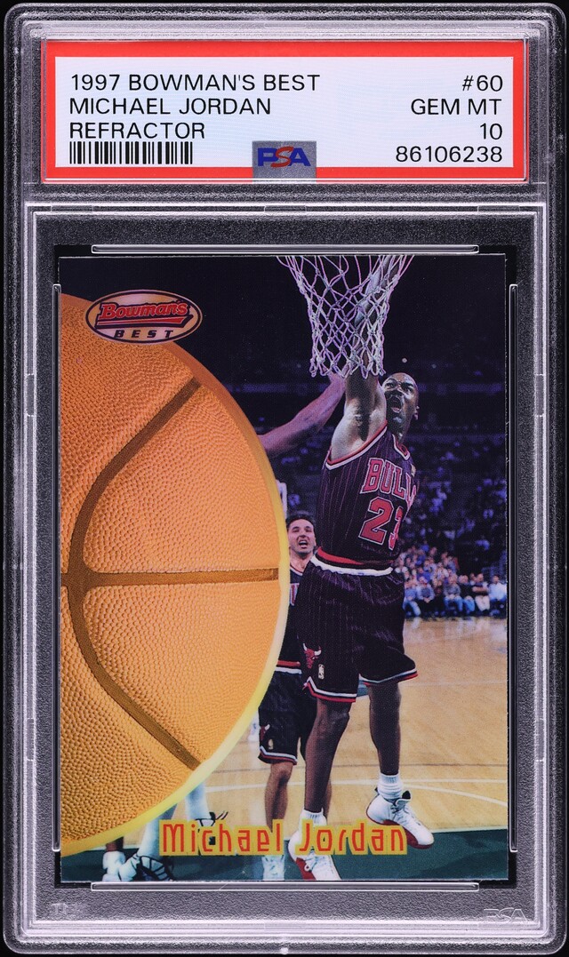 1997 Bowman's Best Refractor Michael Jordan #60 PSA 10 GEM MINT