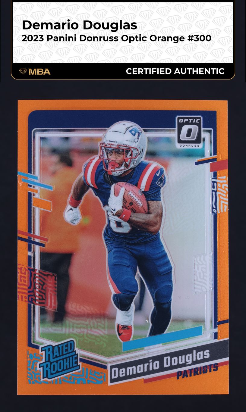 2023 Donruss Optic Orange Demario Douglas ROOKIE /249 #300 MBA AUTH