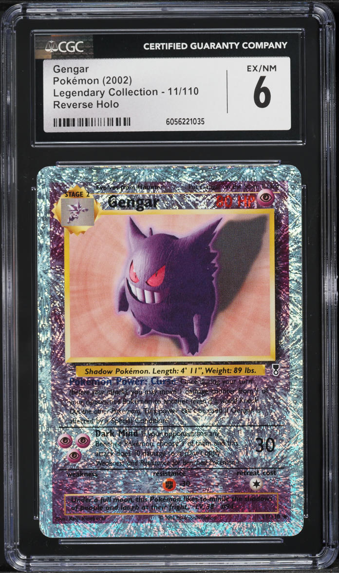 2002 Pokemon Legendary Collection Reverse Holo Gengar #11 CGC 6 EXMT