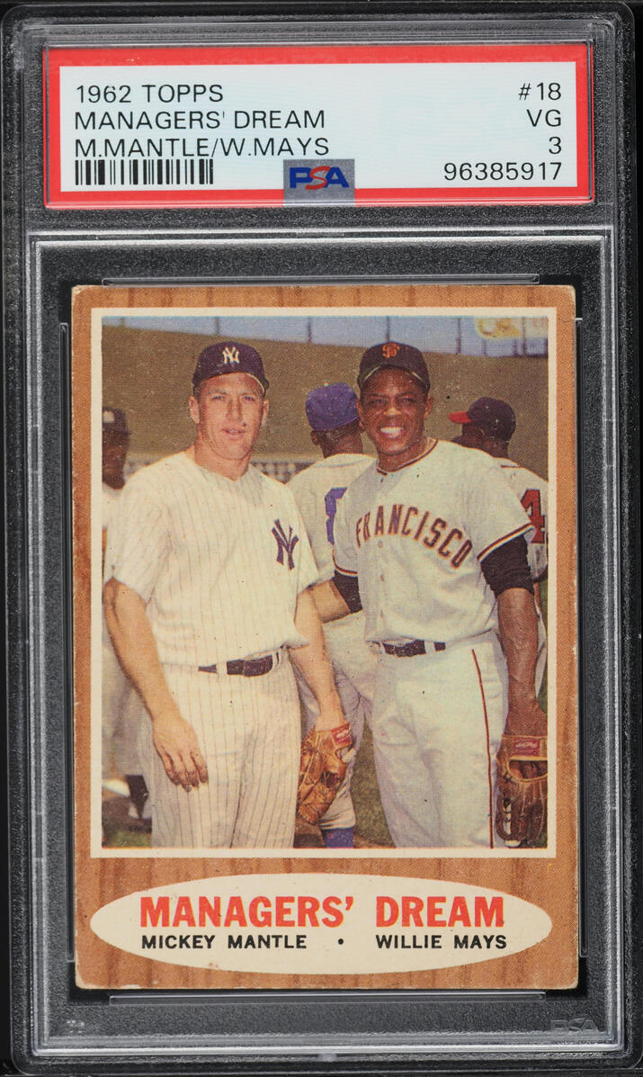 Managers' Dream (Mickey Mantle / Willie Mays) #18 1962 Topps Venezuelan Baseball