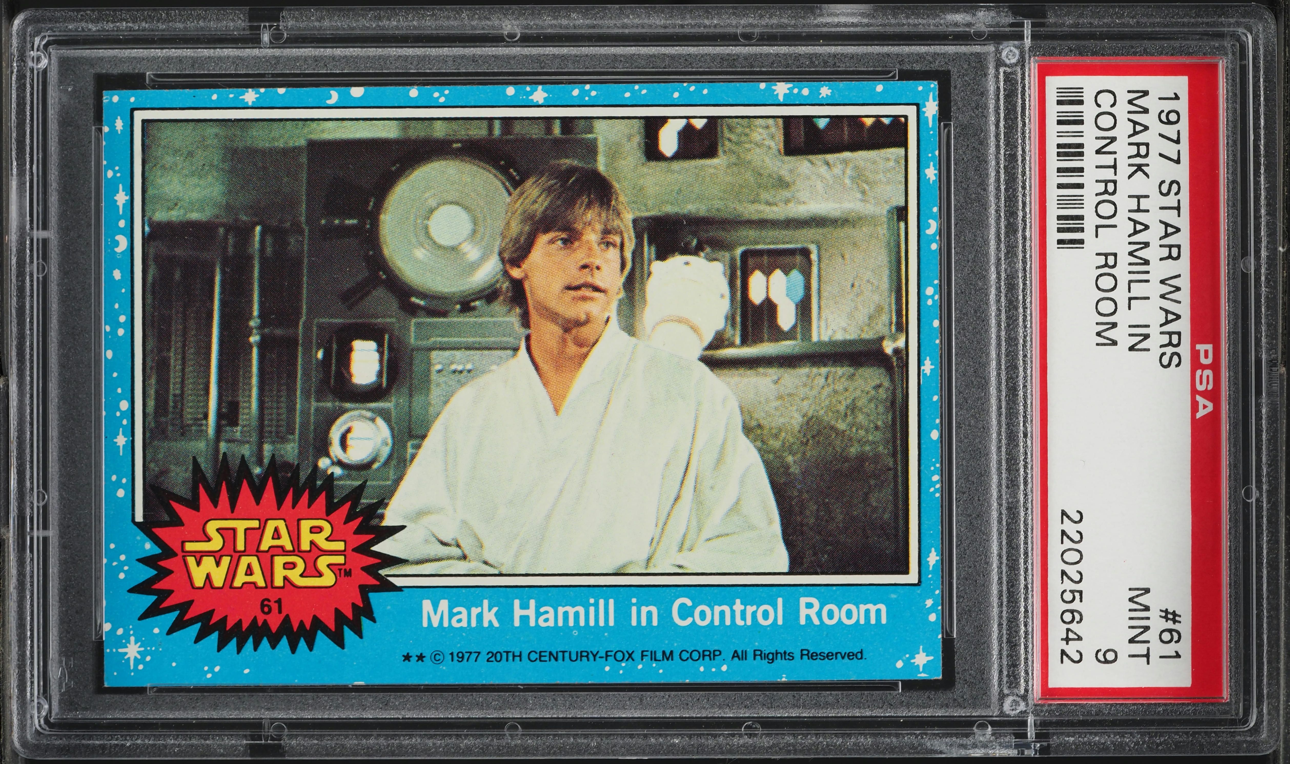1977 Topps Star Wars Mark Hamill In Control Room #61 PSA 9 MINT