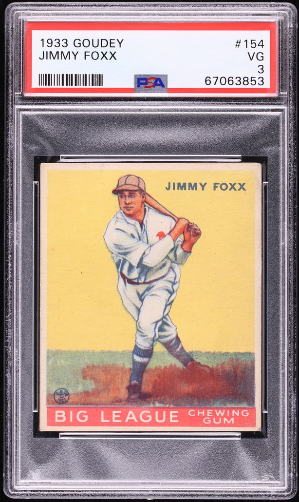 1933 Goudey Jimmy Foxx #154 PSA 3 VG
