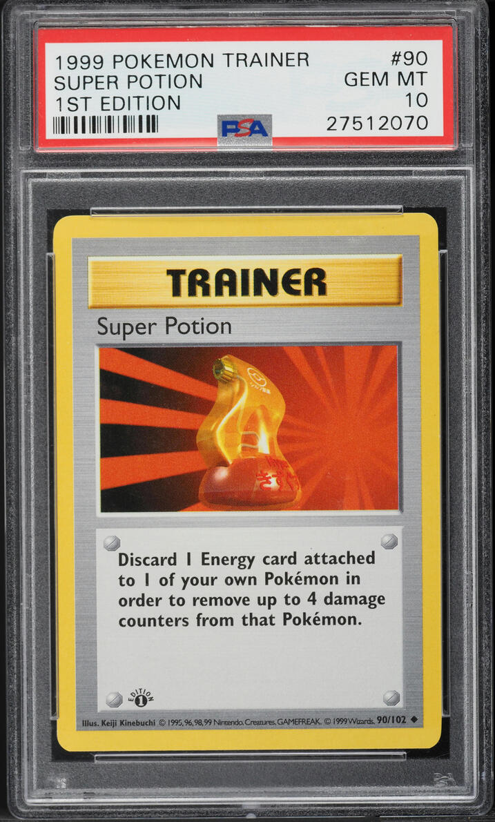 1999 Pokemon Base Set 1st Edition Super Potion #90 PSA 10 GEM MINT