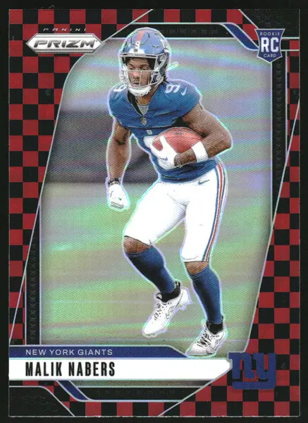 2024 Panini Prizm Black and Red Checker Prizm #370 Malik Nabers RC