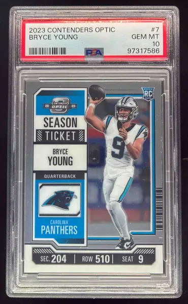 2023 Panini Contenders Optic #7 Bryce Young Season Ticket RC PSA 10