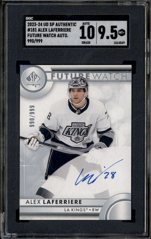 2023 UD SP Authentic Future Watch Auto #181 Alex Laferriere Auto /999 SGC 9.5