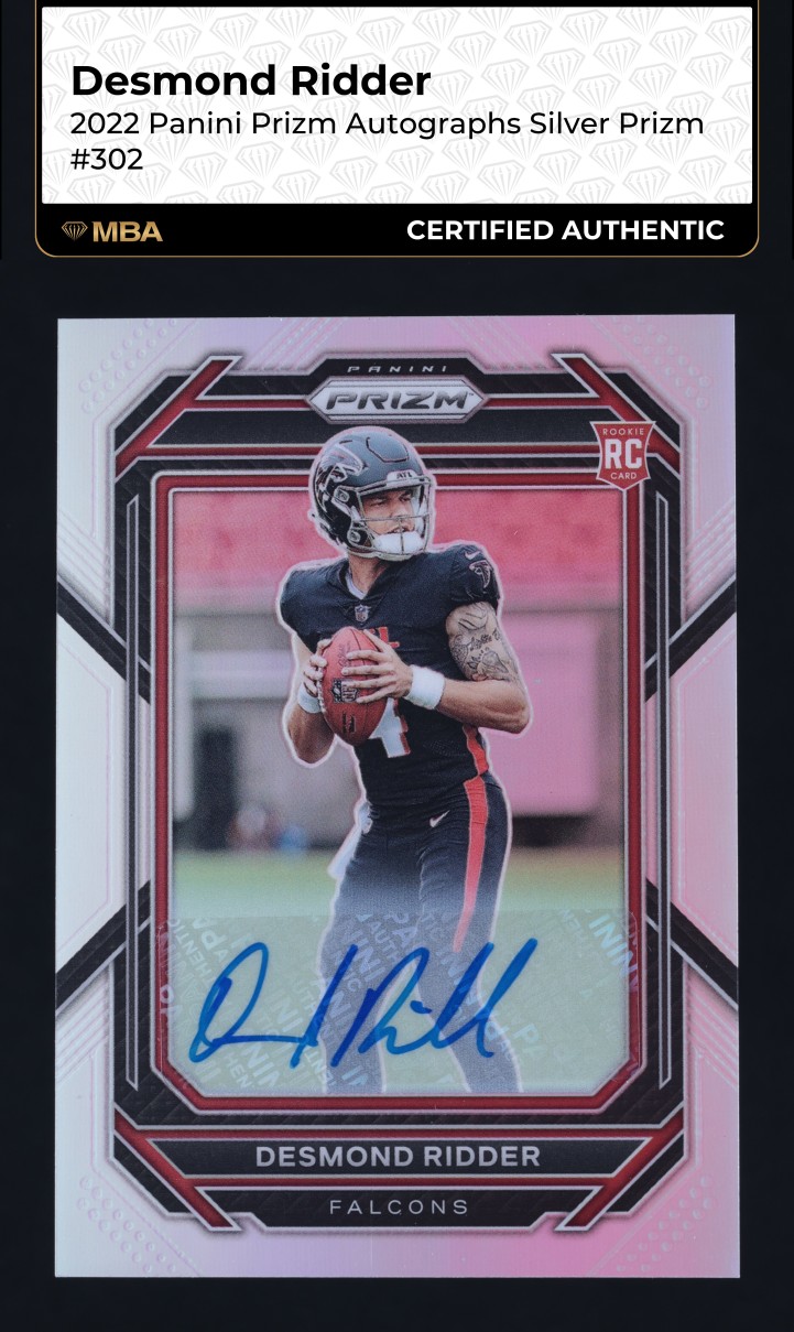 2022 Panini Prizm Silver Desmond Ridder ROOKIE AUTO #302 MBA AUTH