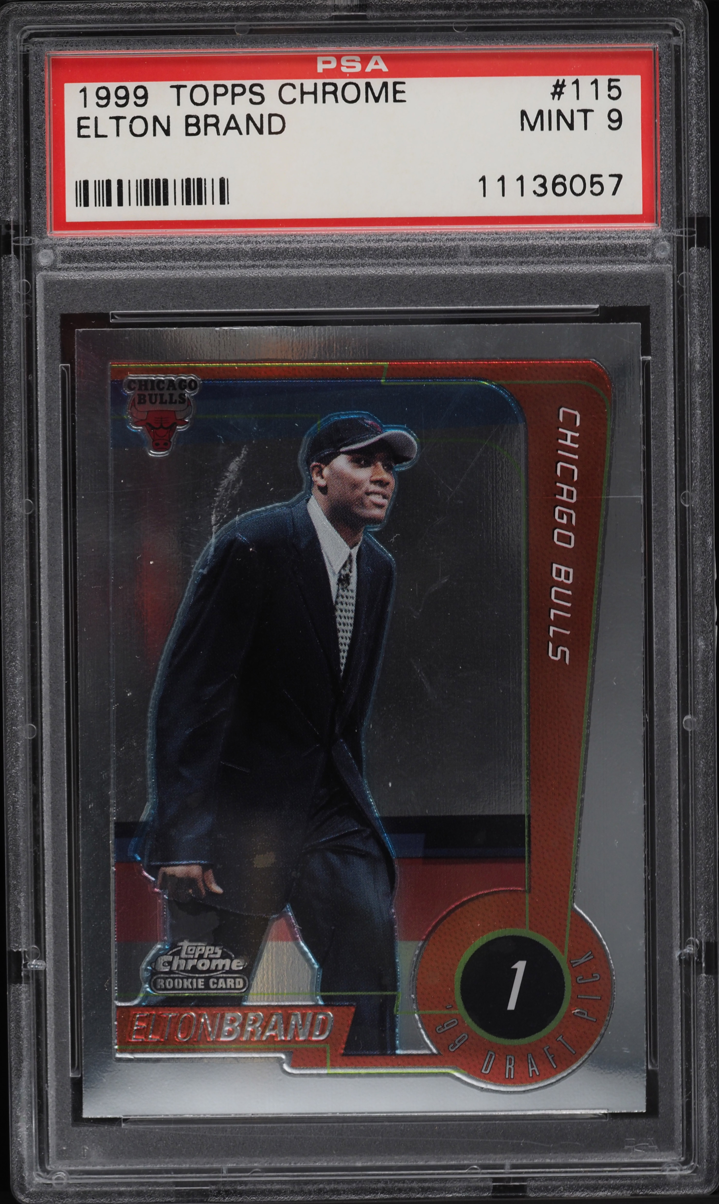 1999 Topps Chrome Elton Brand ROOKIE #115 PSA 9 MINT