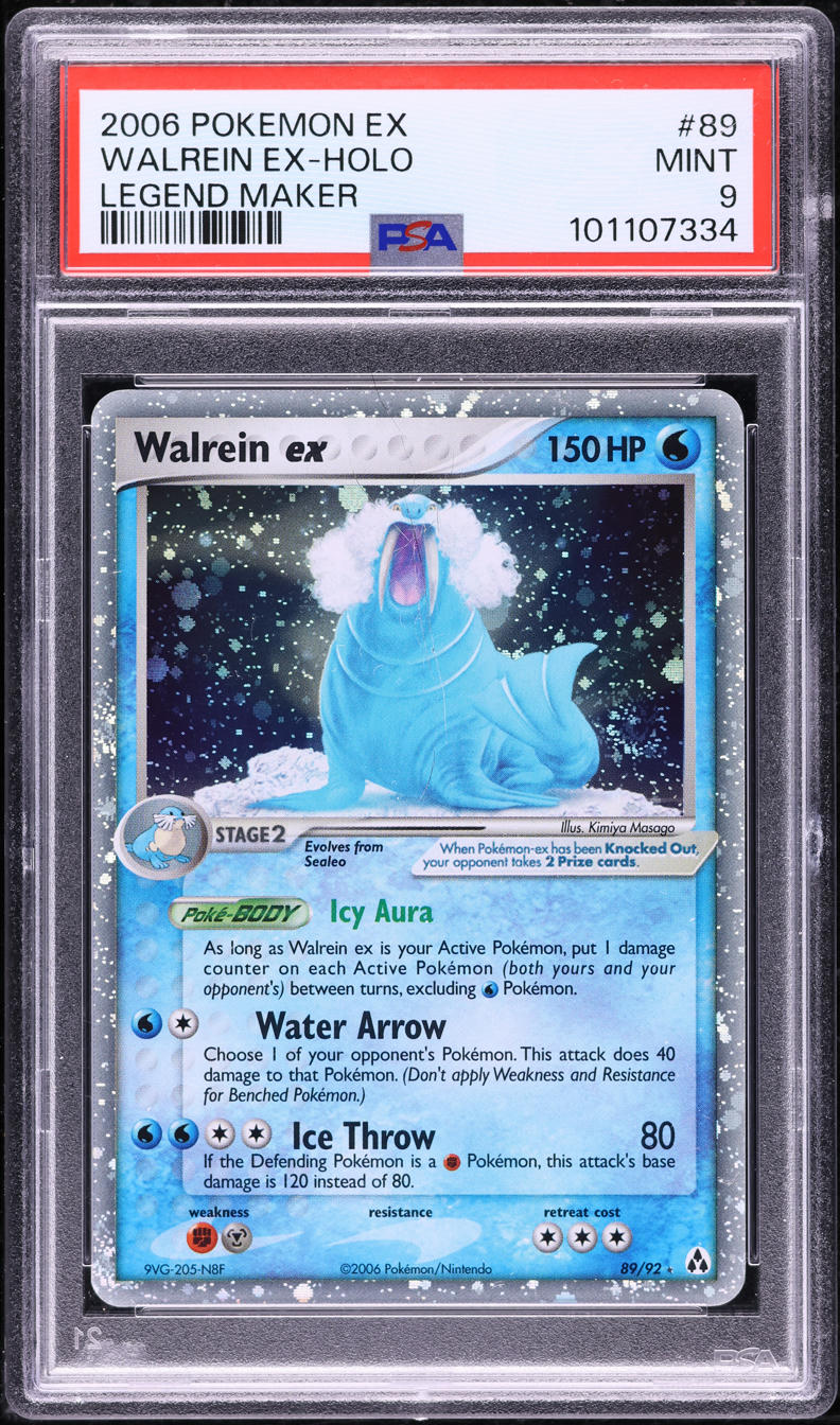 2006 Pokemon EX Legend Maker Holo Walrein ex #89 PSA 9 MINT