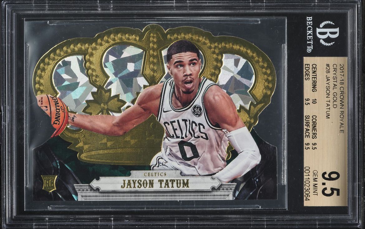 2017 Crown Royale Crystal Gold Jayson Tatum ROOKIE /10 #28 BGS 9.5 GEM MINT