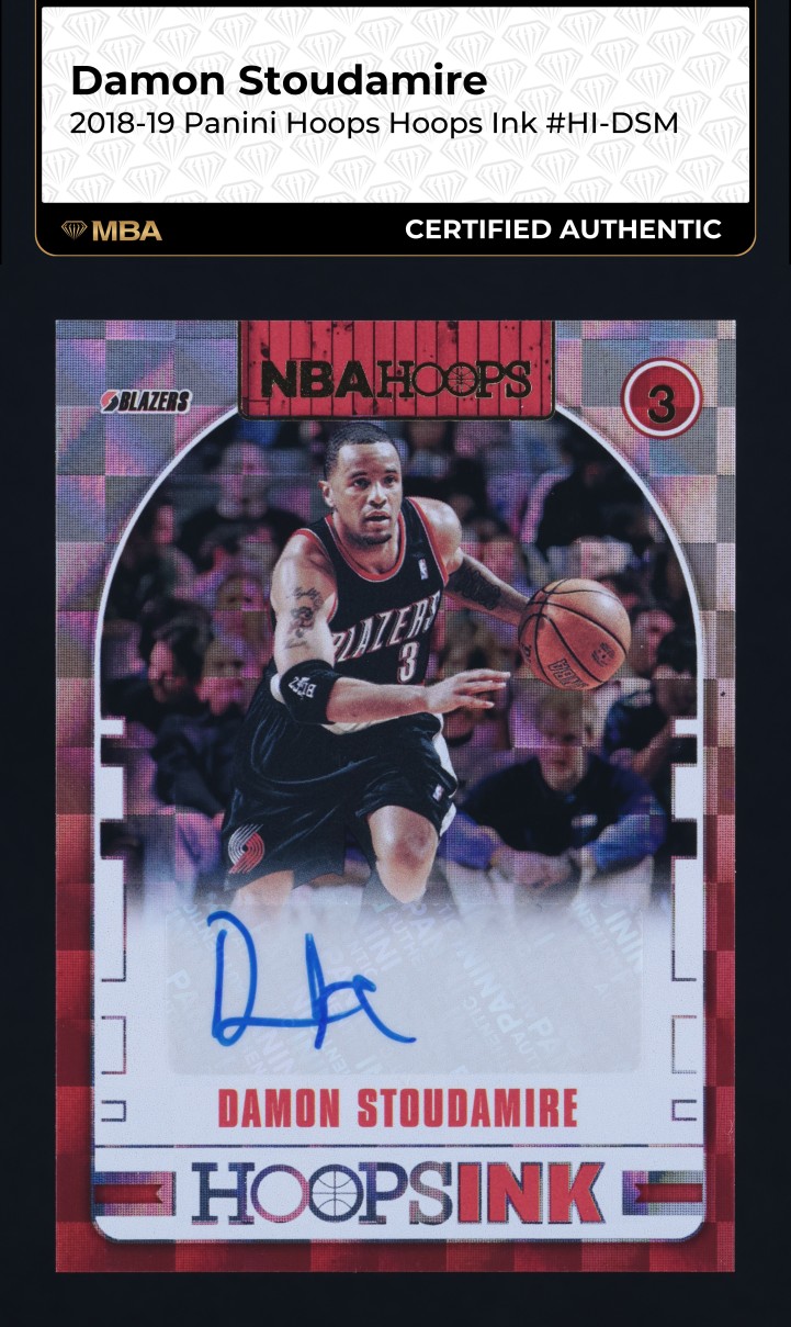 Damon Stoudamire #HI-DSM 2018-19 NBA Hoops Hoops Ink