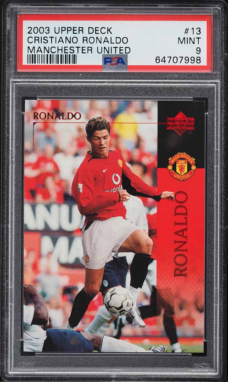 2003 Upper Deck Manchester United Cristiano Ronaldo ROOKIE #13 PSA 9 MINT