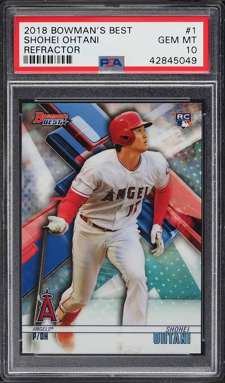 2018 Bowman's Best Refractor Shohei Ohtani ROOKIE #1 PSA 10 GEM MINT