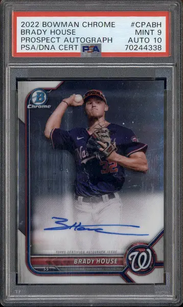 2022 Bowman Chrome Prospect Autographs #CPABH Brady House Auto PSA 9