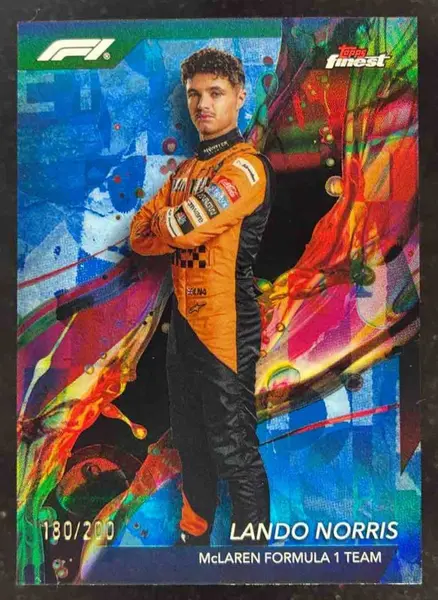 2024 Topps Finest Formula 1 Blue Refractors #7 Lando Norris Common /200