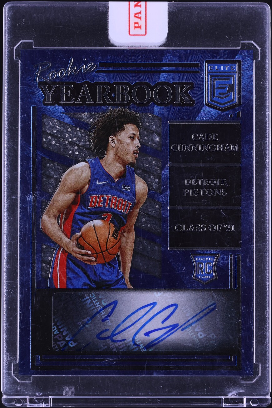 2021 Donrusss Elite Yearbook Class Of '21 Cade Cunningham ROOKIE AUTO #RY-CCU