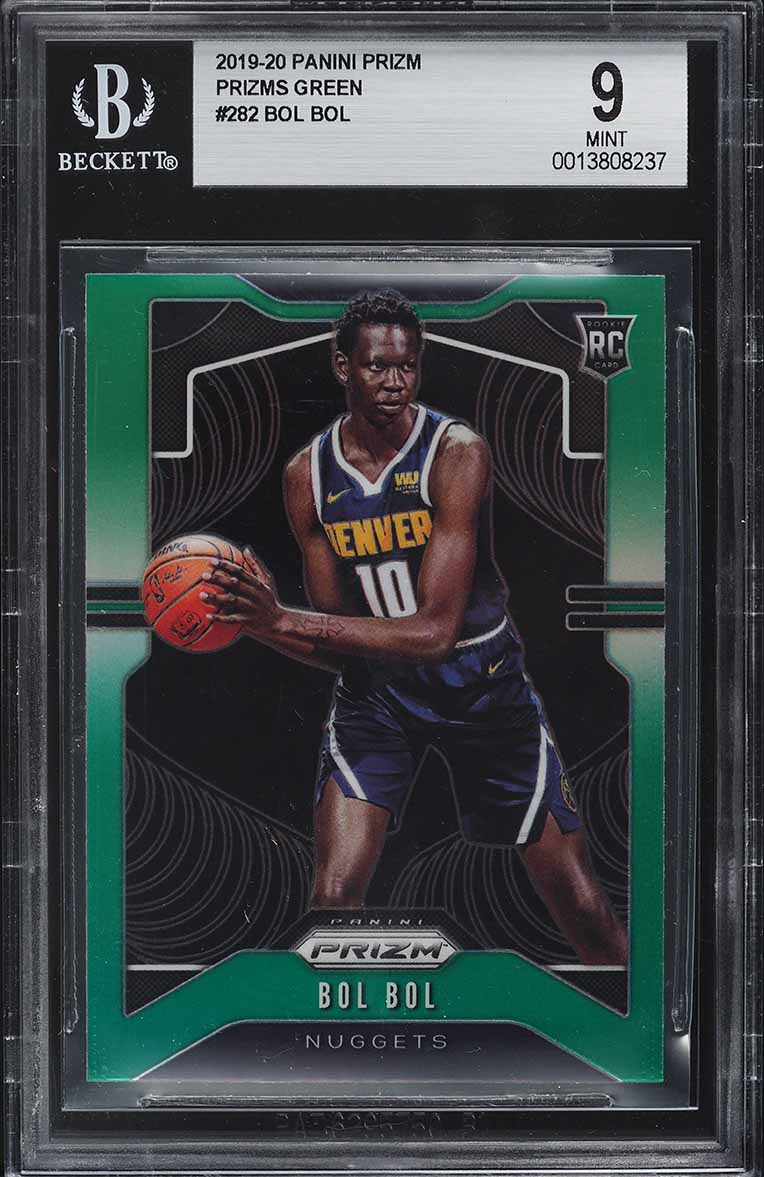 2019 Panini Prizm Green Prizms Bol Bol ROOKIE #282 BGS 9 MINT