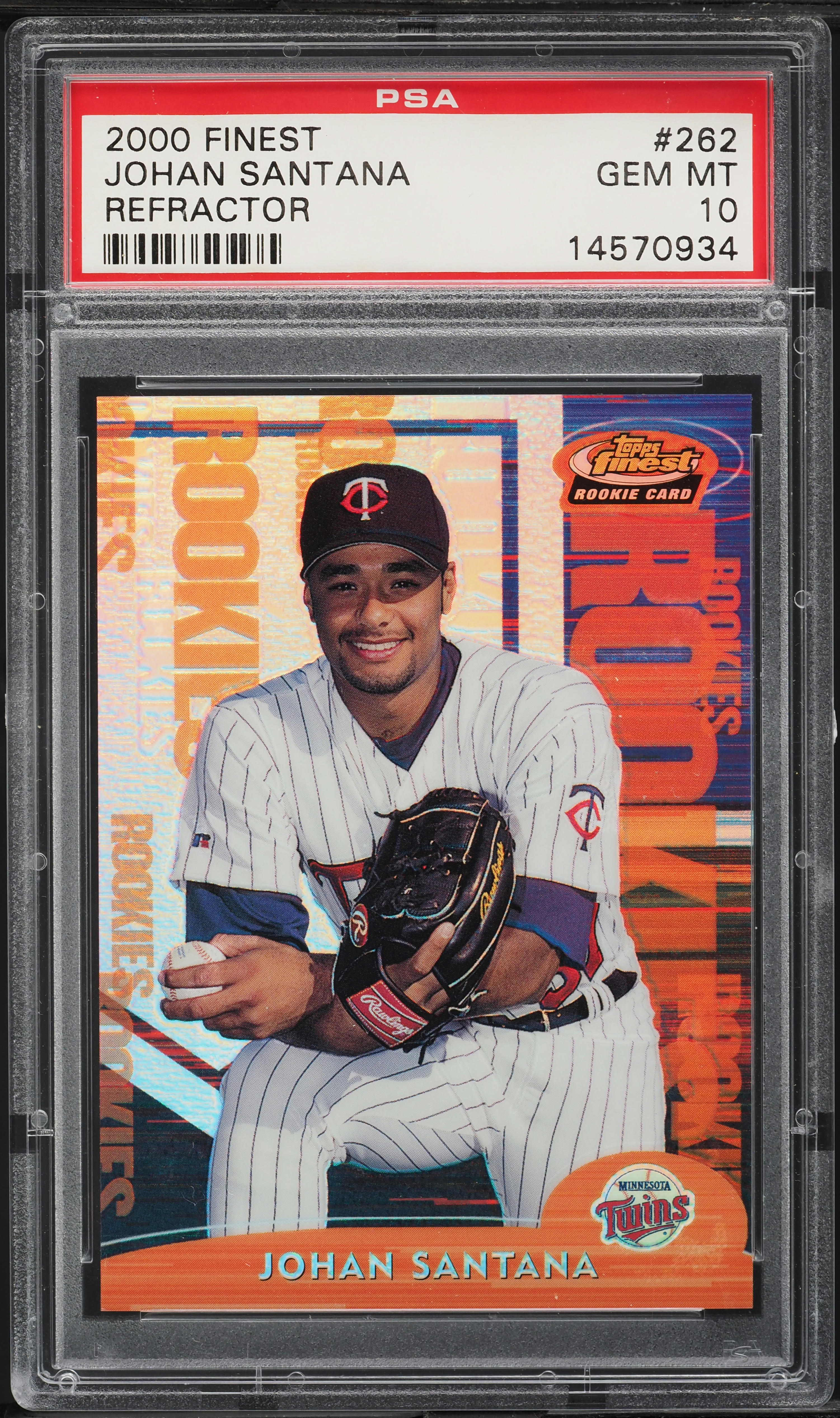 2000 Finest Refractor Johan Santana ROOKIE /1000 #262 PSA 10 GEM MINT