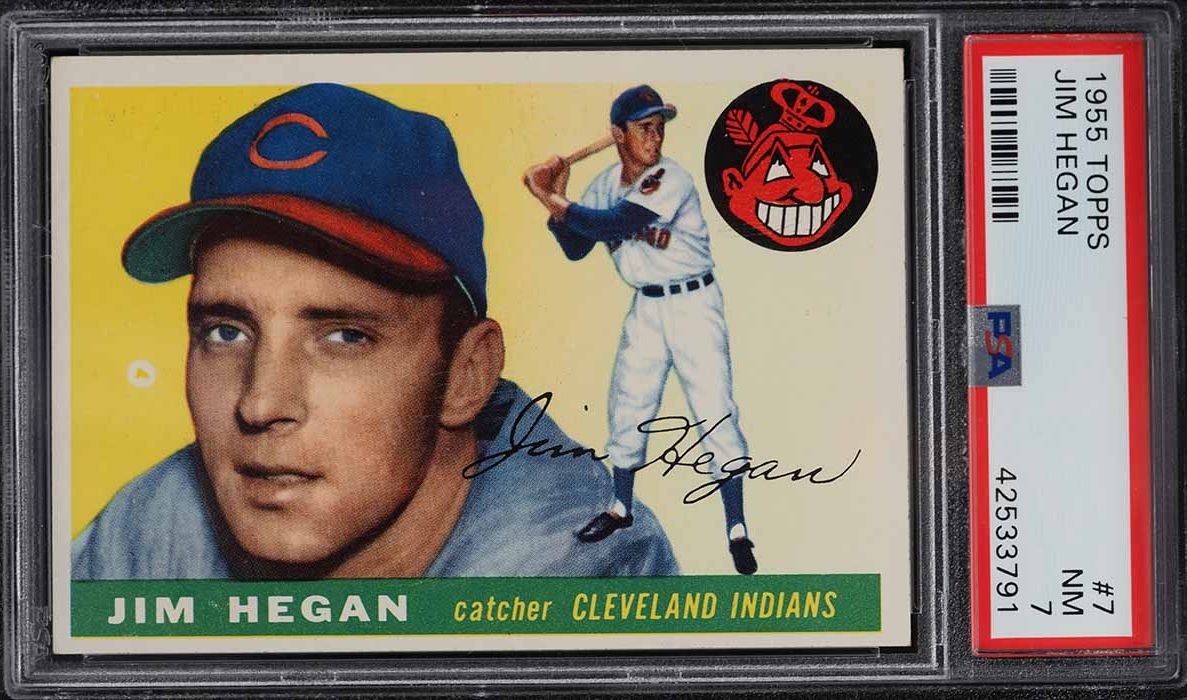 1955 Topps Jim Hegan #7 PSA 7 NRMT
