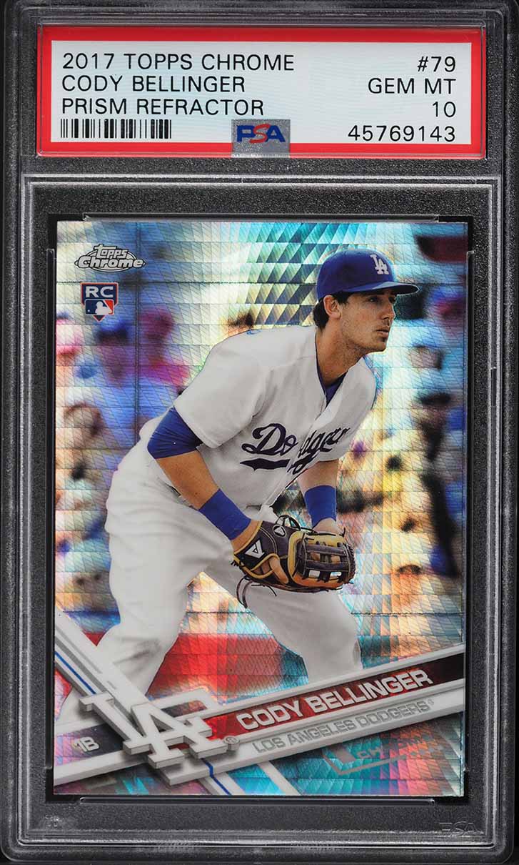 2017 Topps Chrome Prism Refractor Cody Bellinger ROOKIE #79 PSA 10 GEM MINT