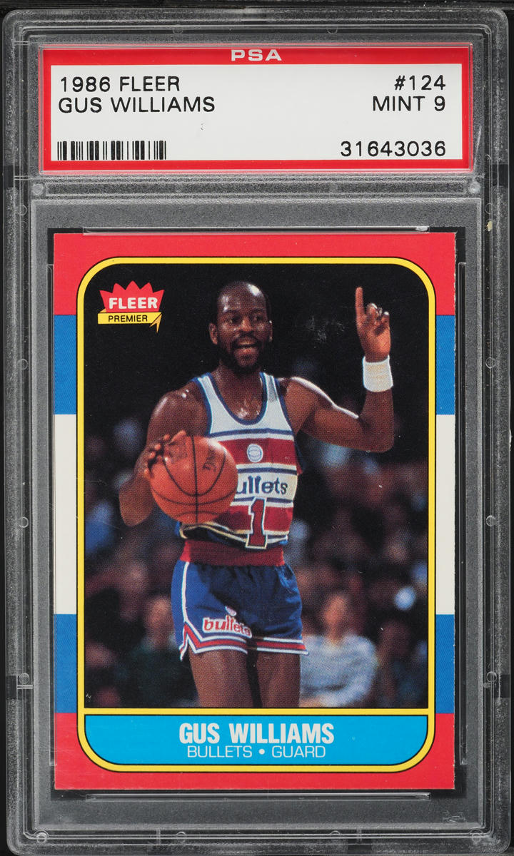 1986 Fleer Basketball Gus Williams #124 PSA 9 MINT