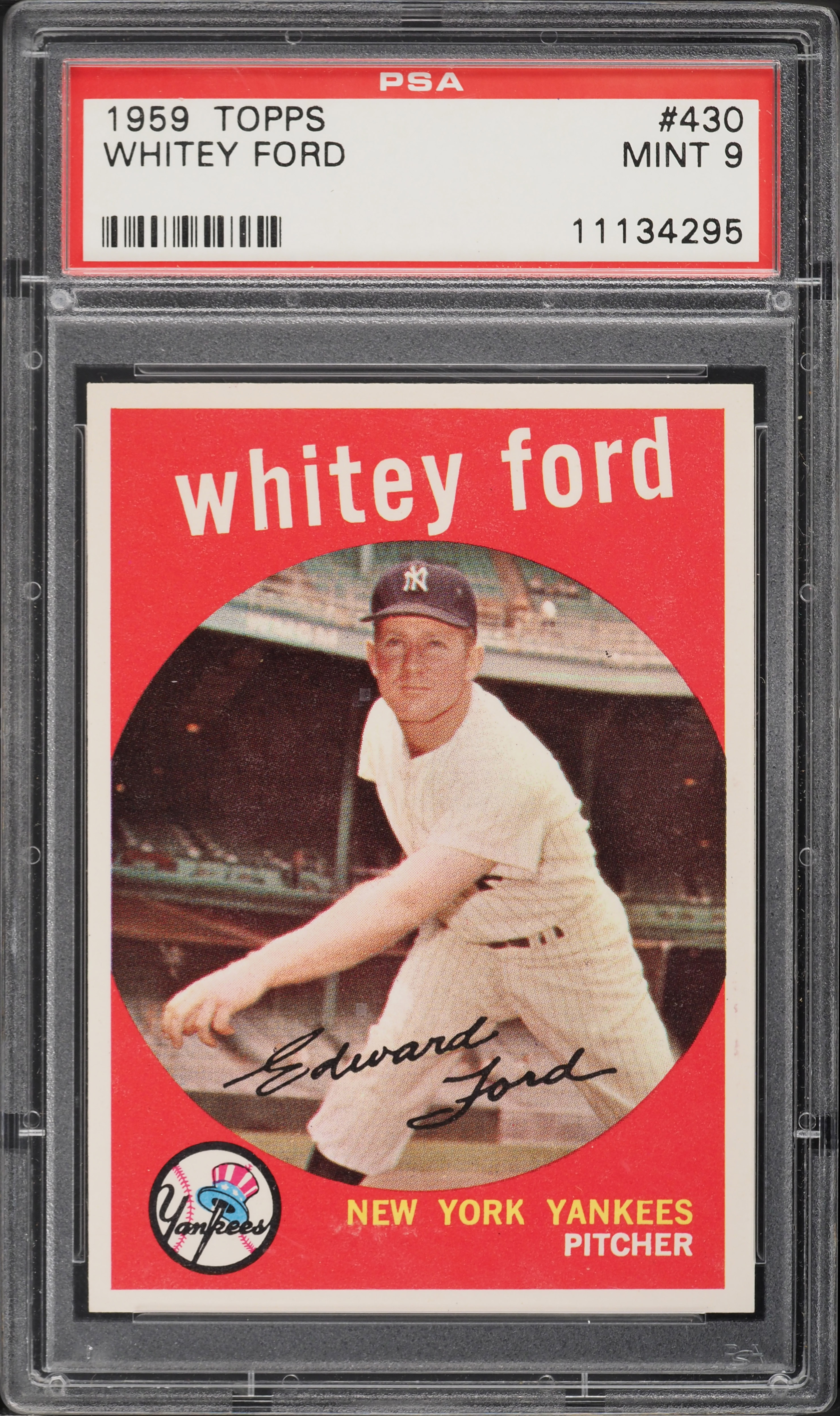 1959 Topps Whitey Ford #430 PSA 9 MINT