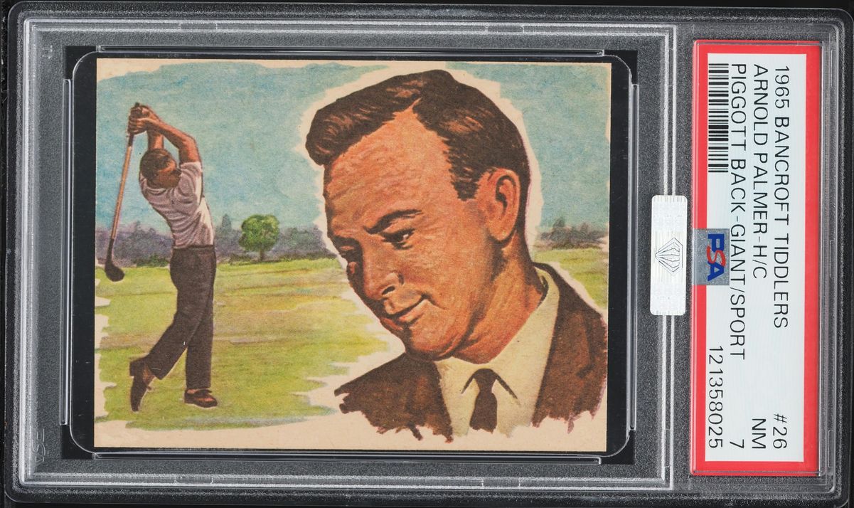 1965 Bancroft Tiddlers Giants Of Sport Arnold Palmer ROOKIE #26 MBA PSA 7 NRMT