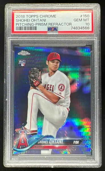 2018 Topps Chrome Prism Refractor #150 Shohei Ohtani RC PSA 10