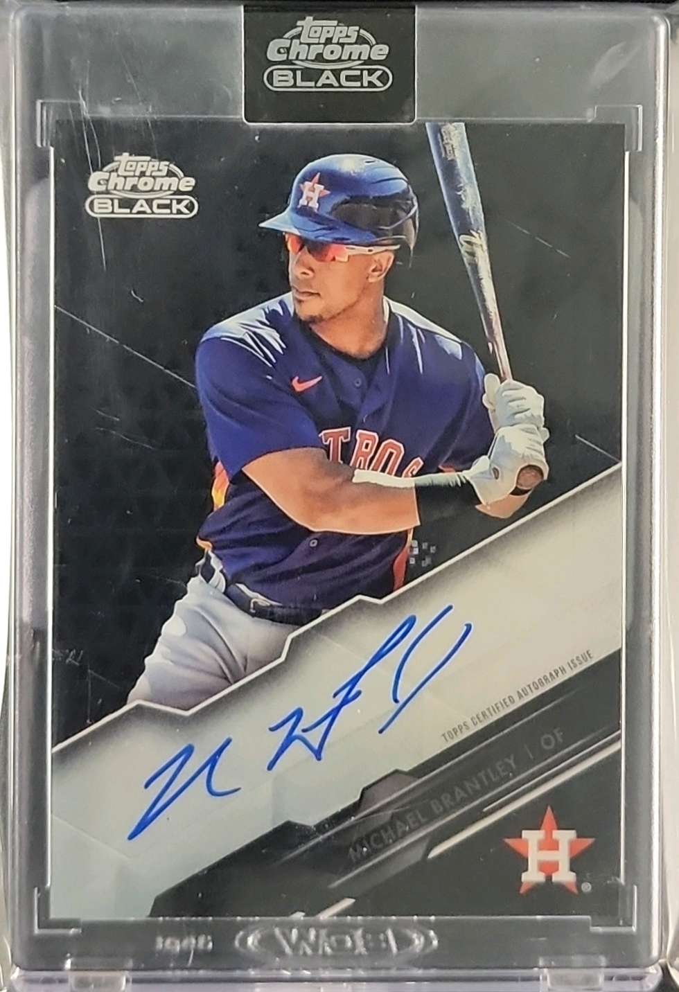 2020 Topps Chrome Black Autographs Michael Brantley AUTO #CBA-MB MBA AUTH