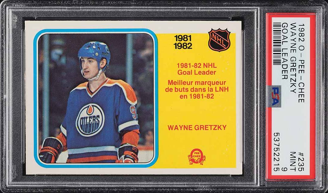 1982 O-Pee-Chee Hockey Wayne Gretzky GOAL LDRS #235 PSA 9 MINT