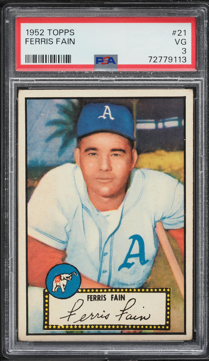 1952 Topps Ferris Fain #21 PSA 3 VG