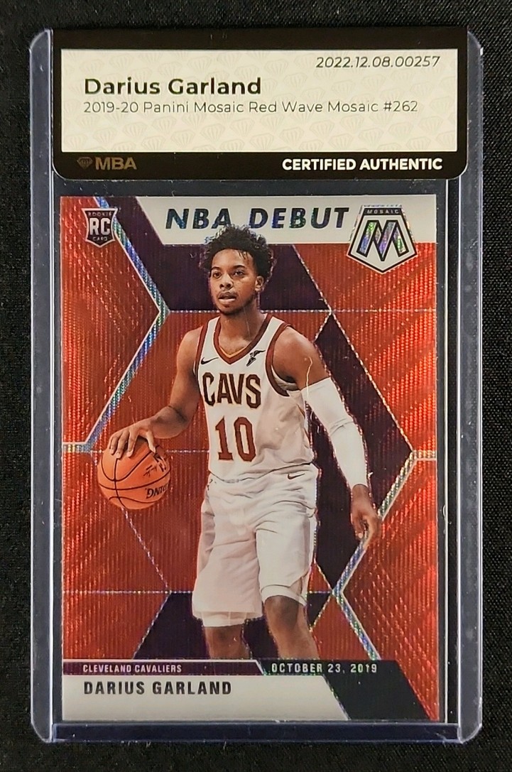 2019 Panini Mosaic Red Wave Darius Garland ROOKIE #262 MBA AUTH