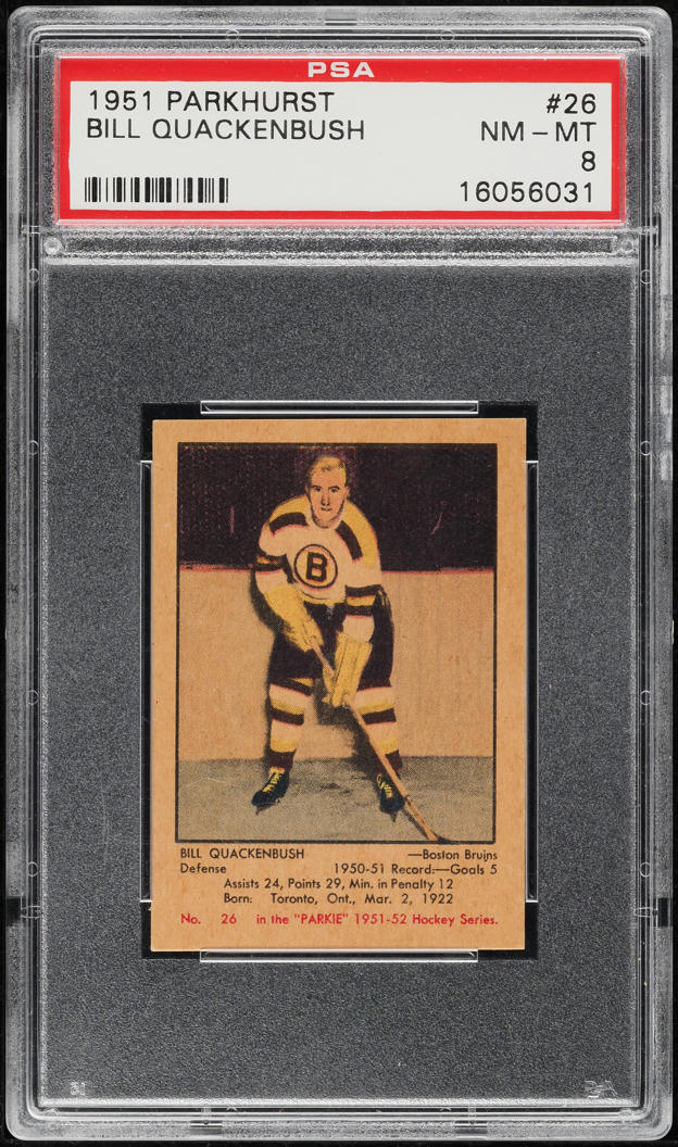 1951 Parkhurst Bill Quackenbush ROOKIE #26 PSA 8 NM-MT