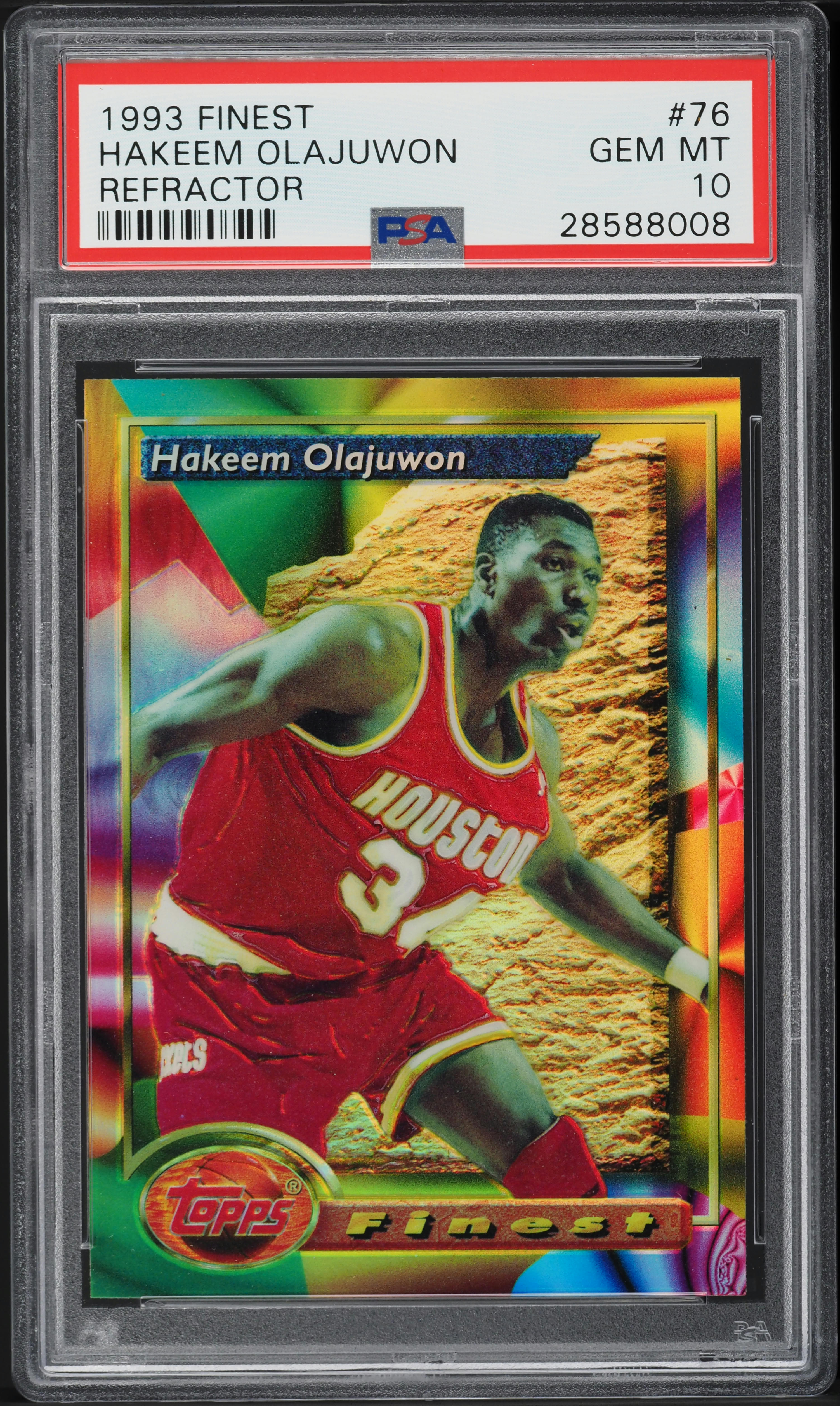 1993 Finest Refractor Hakeem Olajuwon #76 PSA 10 GEM MINT