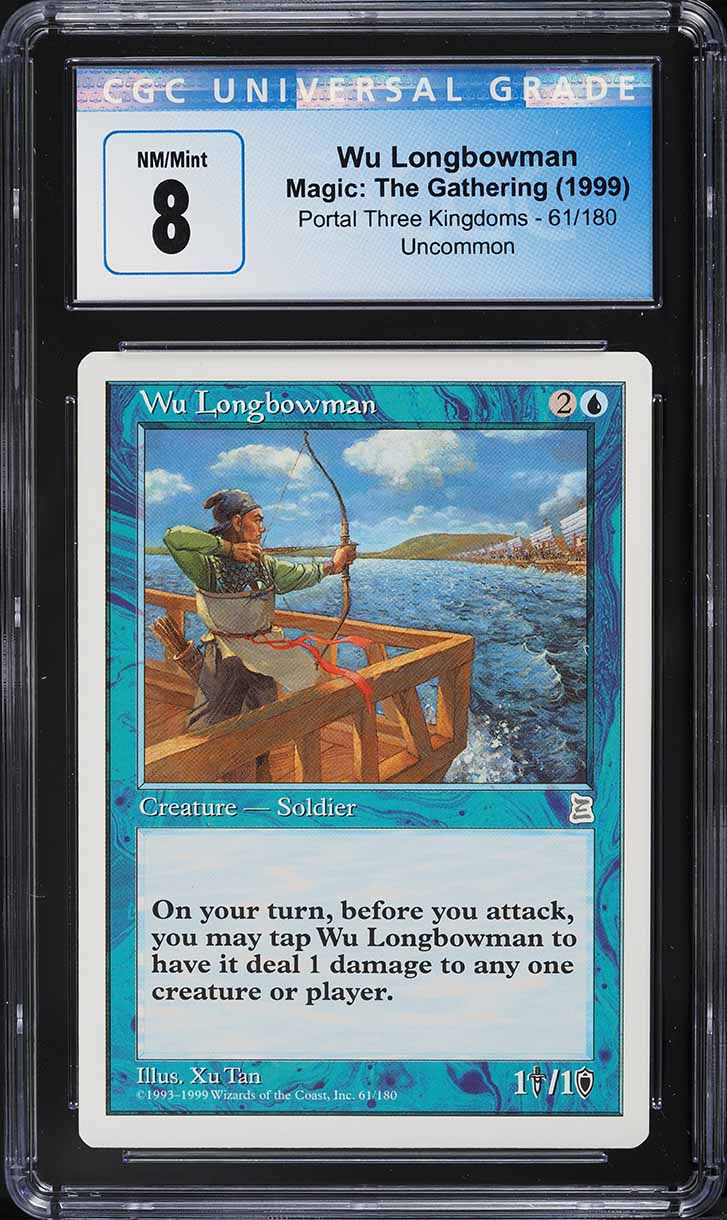 1999 Magic The Gathering MTG Portal Three Kingdoms Wu Longbowman #61 CGC 8 NM-MT