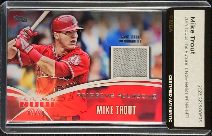 Mike Trout #FNR-MT1 2014 Topps Baseball The Future is Now Relics
