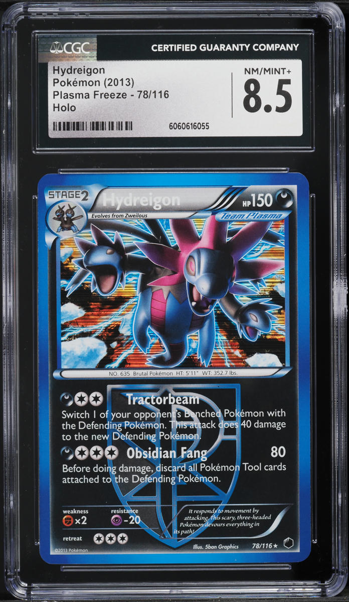 2013 Pokemon Black & White Plasma Freeze Holo Hydreigon #78 CGC 8.5 NM-MT+