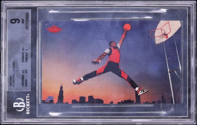 1985 Nike Promo Michael Jordan ROOKIE #2 BGS 9 MINT