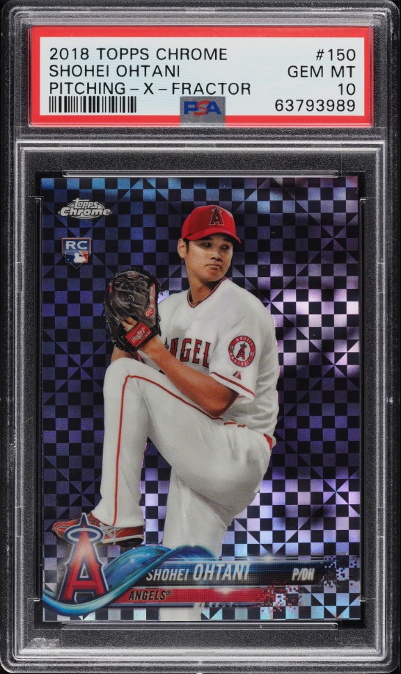 2018 Topps Chrome Xfractor Shohei Ohtani ROOKIE #150 PSA 10 GEM MINT