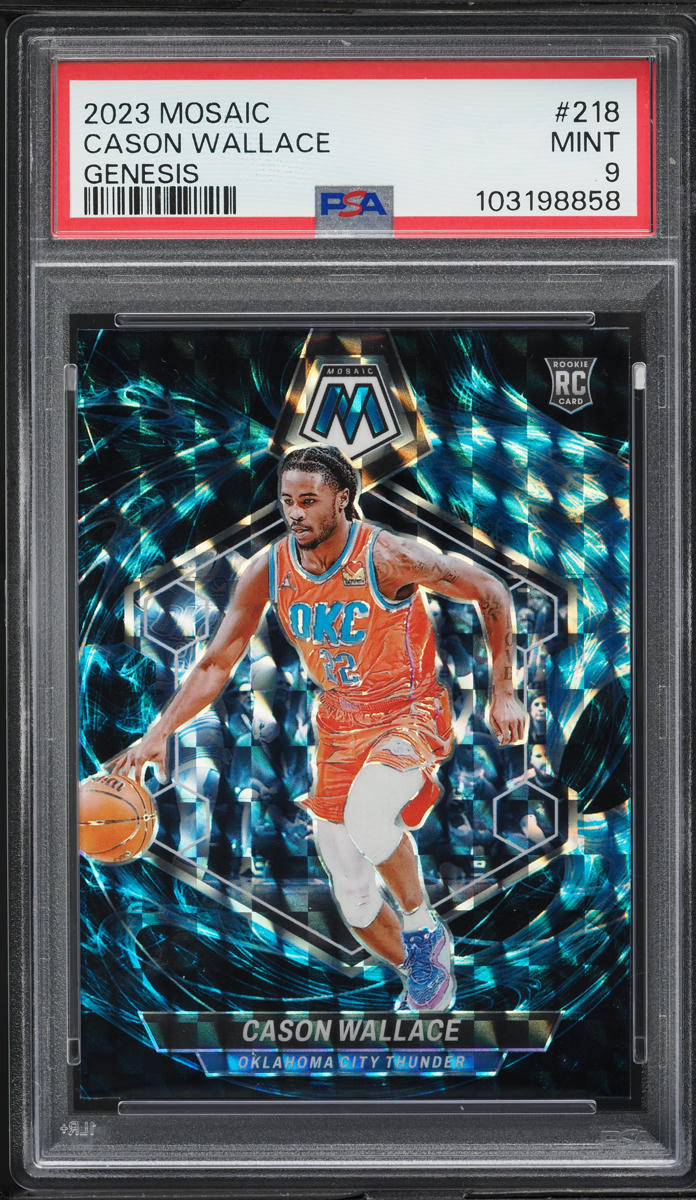 2023 Panini Mosaic Genesis Cason Wallace ROOKIE #218 PSA 9 MINT