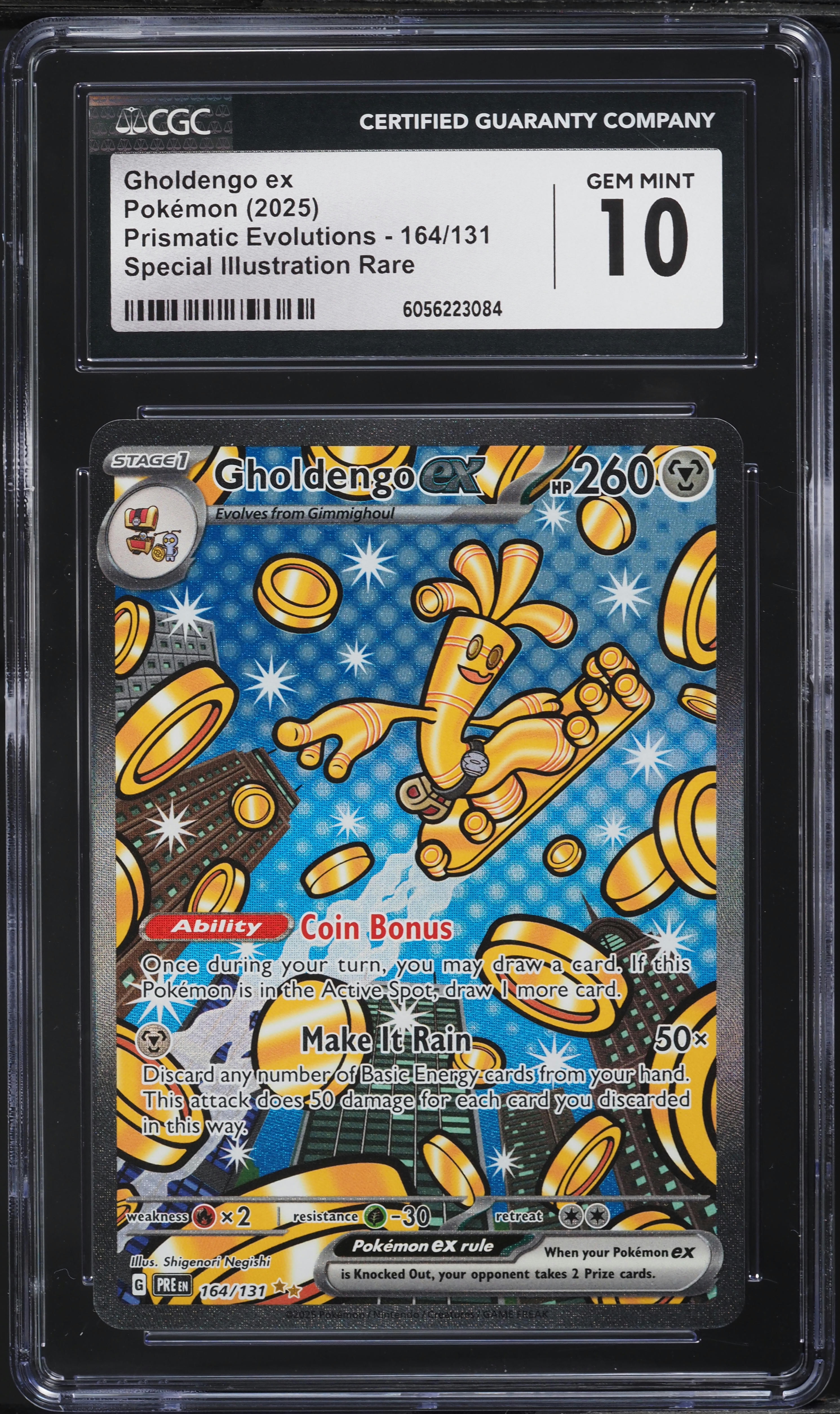 2025 Pokemon SV Prismatic Evolutions SIR Gholdengo ex #164 CGC 10 GEM MINT
