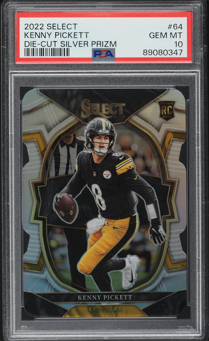 2022 Select Concourse Silver Prizm Die-Cut Kenny Pickett ROOKIE #64 PSA 10 GEM